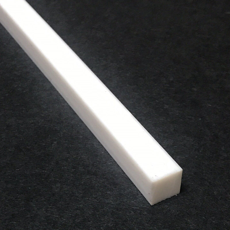 PTFE White Vrigin Natural Square Rod Bar Custom Size